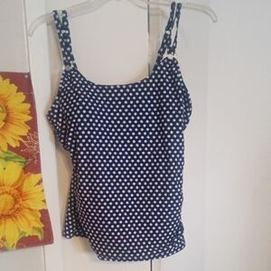 Croft & Barrow Black and White Polka Dot Camisole
